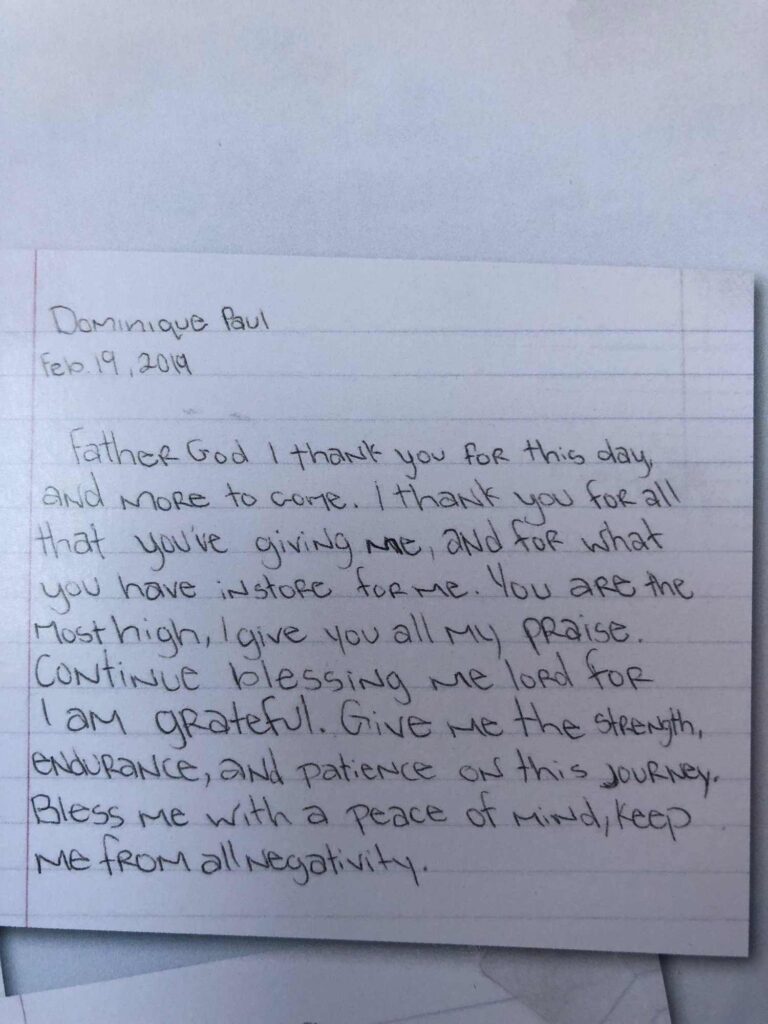 A letter written to father god